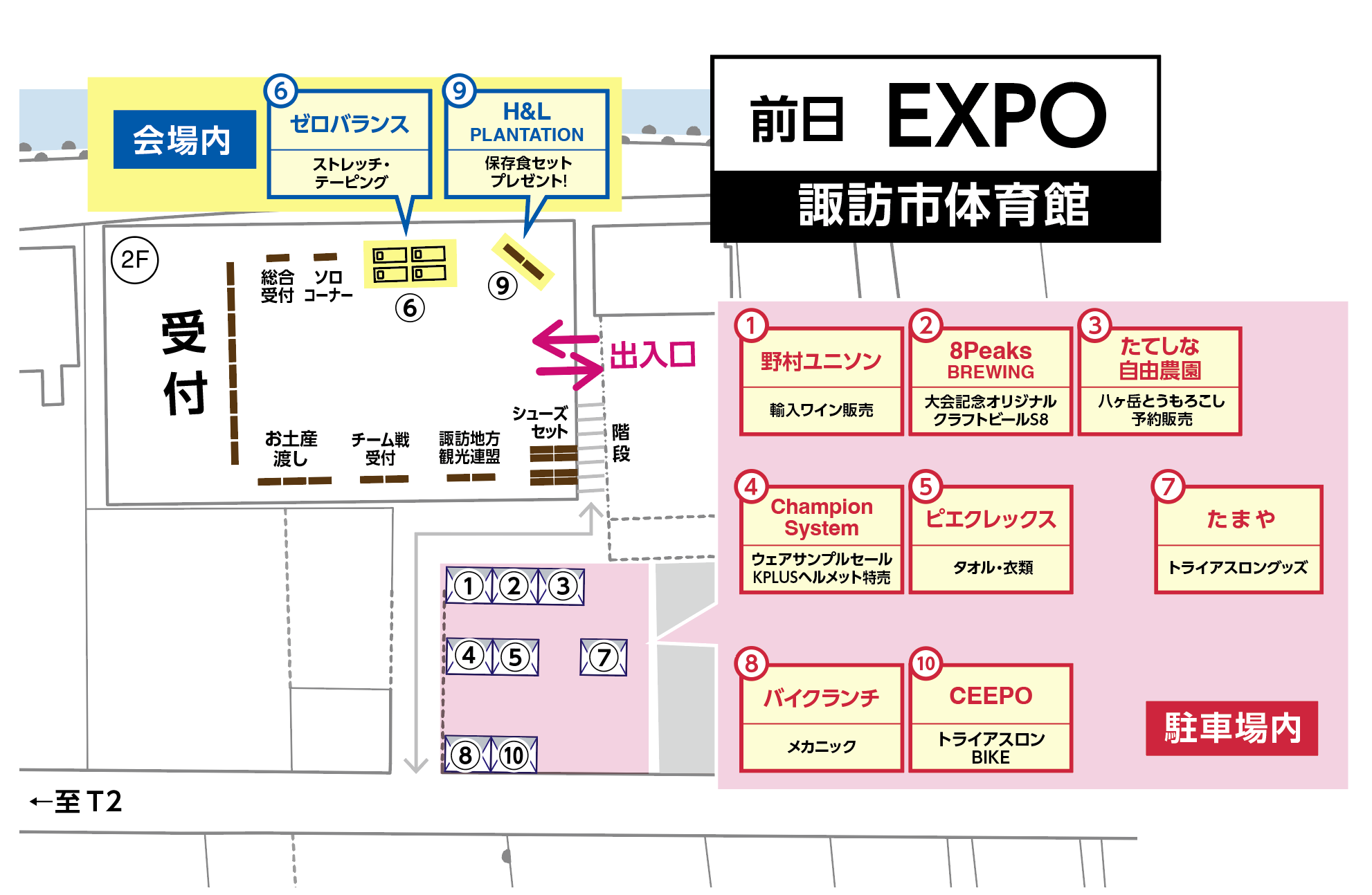 6月27日前日受付会場「EXPO」のご案内 - スワコエイトピークスミドル